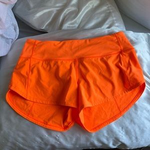 Neon Orange LuluLemon Speed Ups